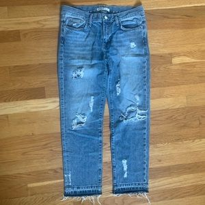 Zara Women’s Ripped Blue Jeans Z1975 Denim